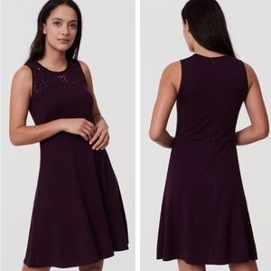 Loft purple sleeveless dress